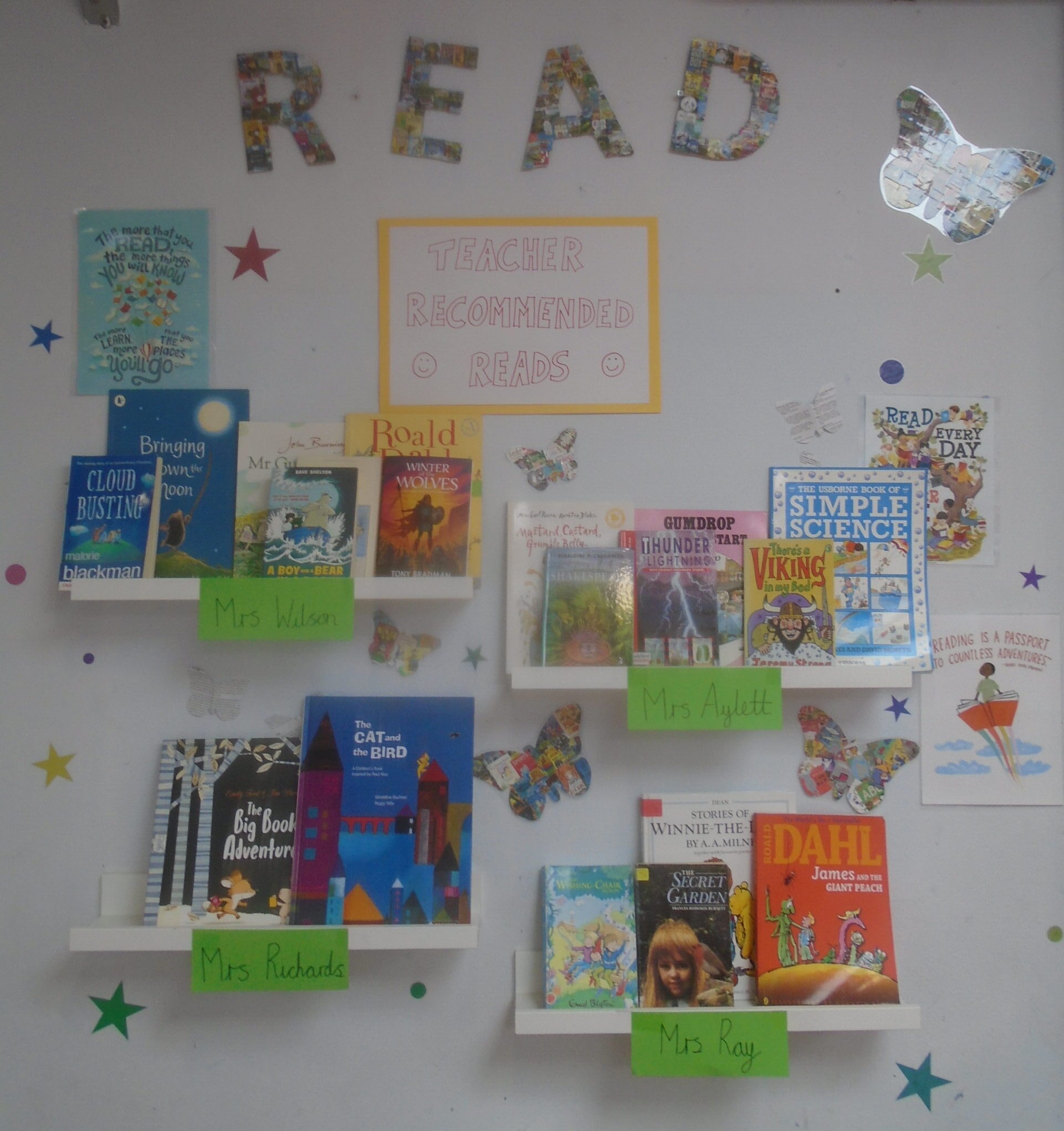 Encouraging reading with book displays